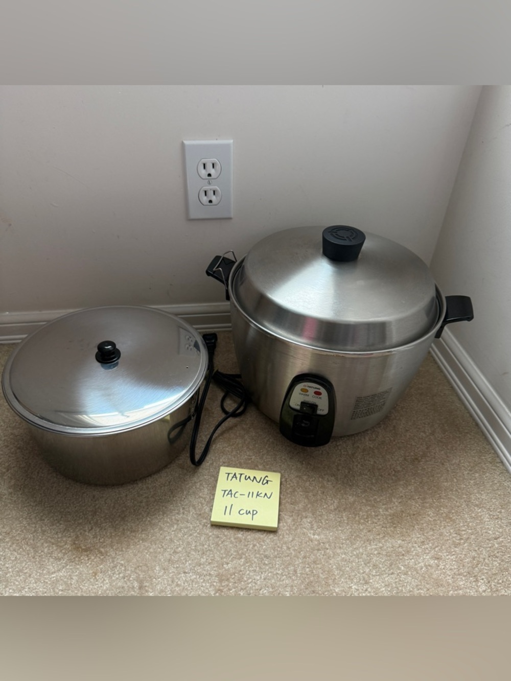 Tatung 11 cups Stainless Steel big Rice Cooker - Silver